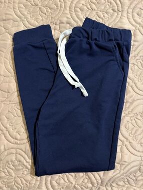 Classic Navy Womens Jogger Bottoms with Drawstring